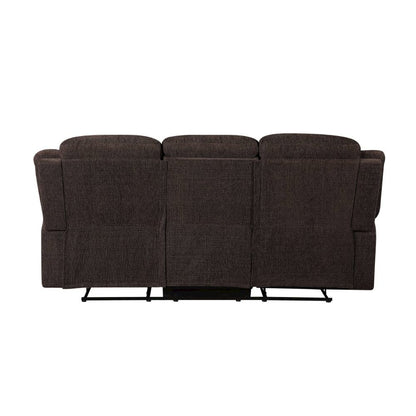 Madden Motion Sofa w/Drop Down Table, Brown Chenille