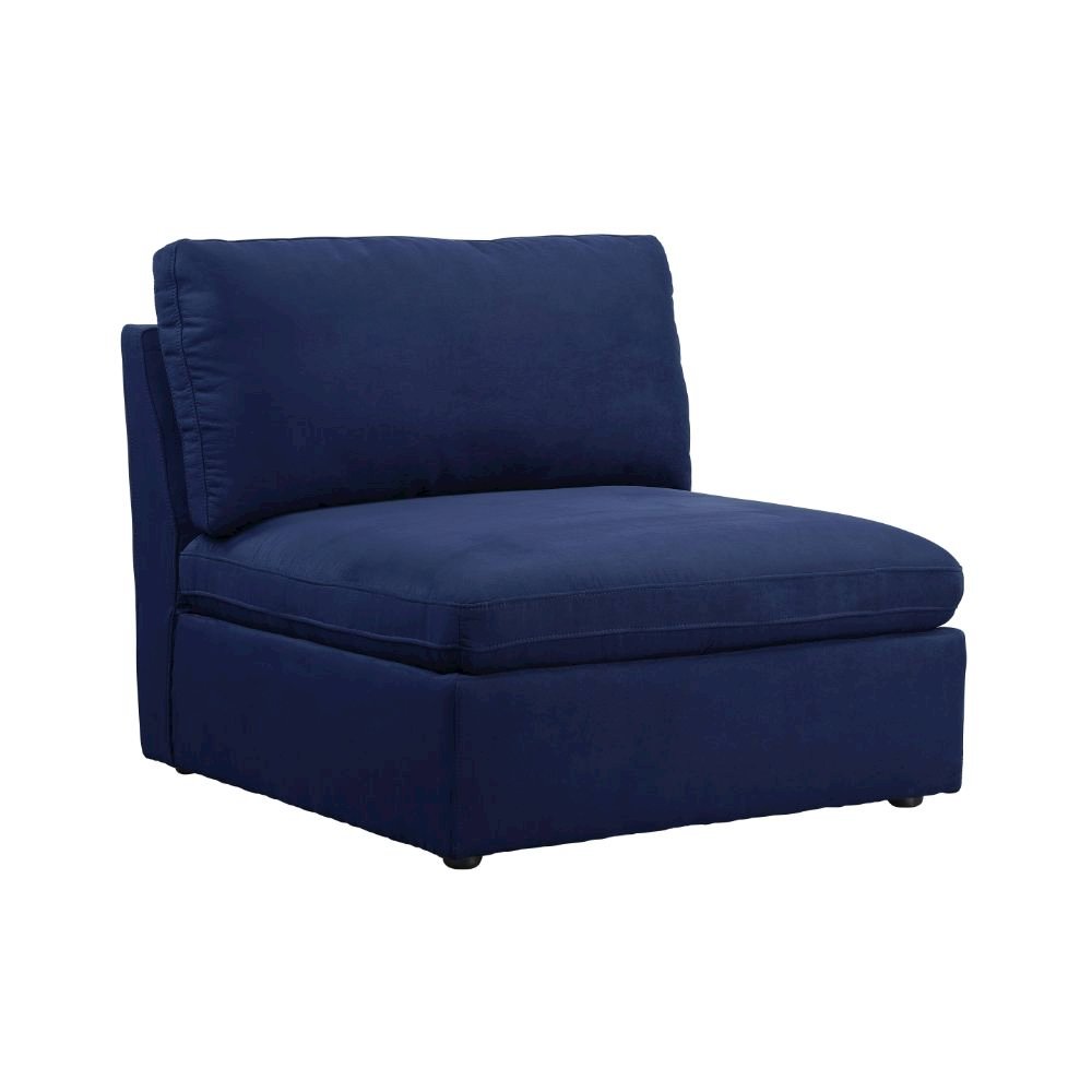 Crosby Modular - Armless Chair, Blue Fabric