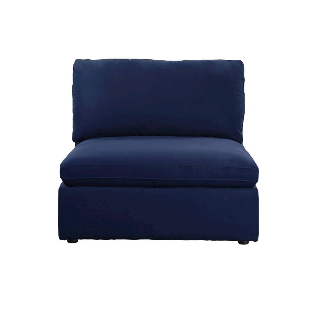 Crosby Modular - Armless Chair, Blue Fabric