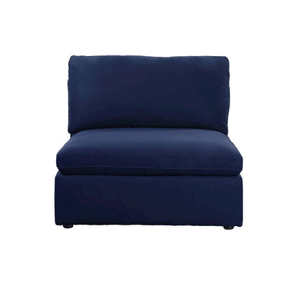 Crosby Modular - Armless Chair, Blue Fabric