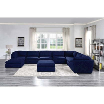 Crosby Modular - Armless Chair, Blue Fabric
