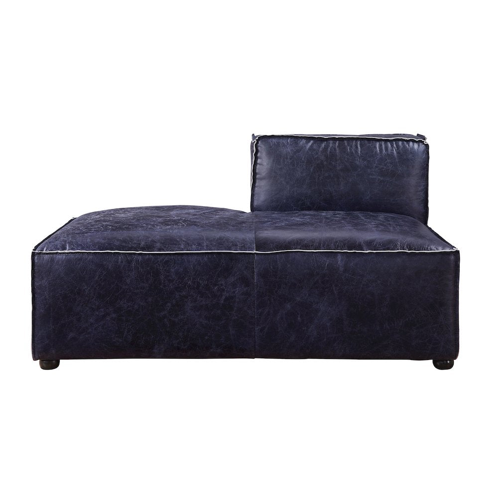 Birdie Modular - Chaise, Vintage Blue Top Grain Leather