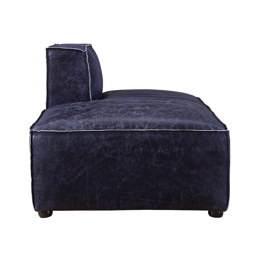 Birdie Modular - Chaise, Vintage Blue Top Grain Leather
