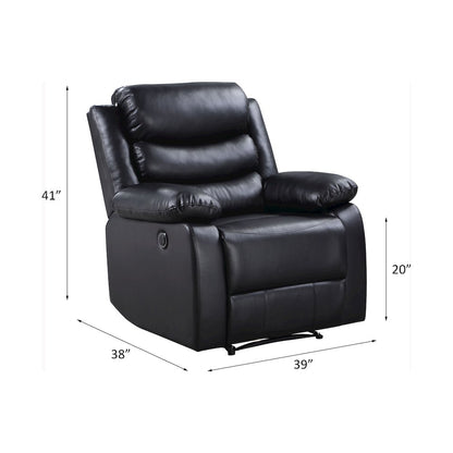 Eilbra Power Motion Recliner, Black Leatherette