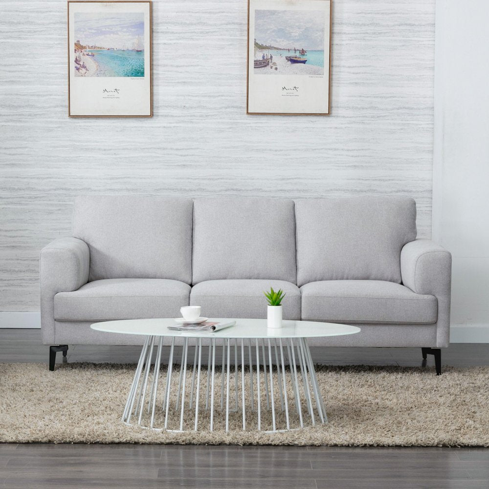 Kyrene Sofa, Light Gray Linen