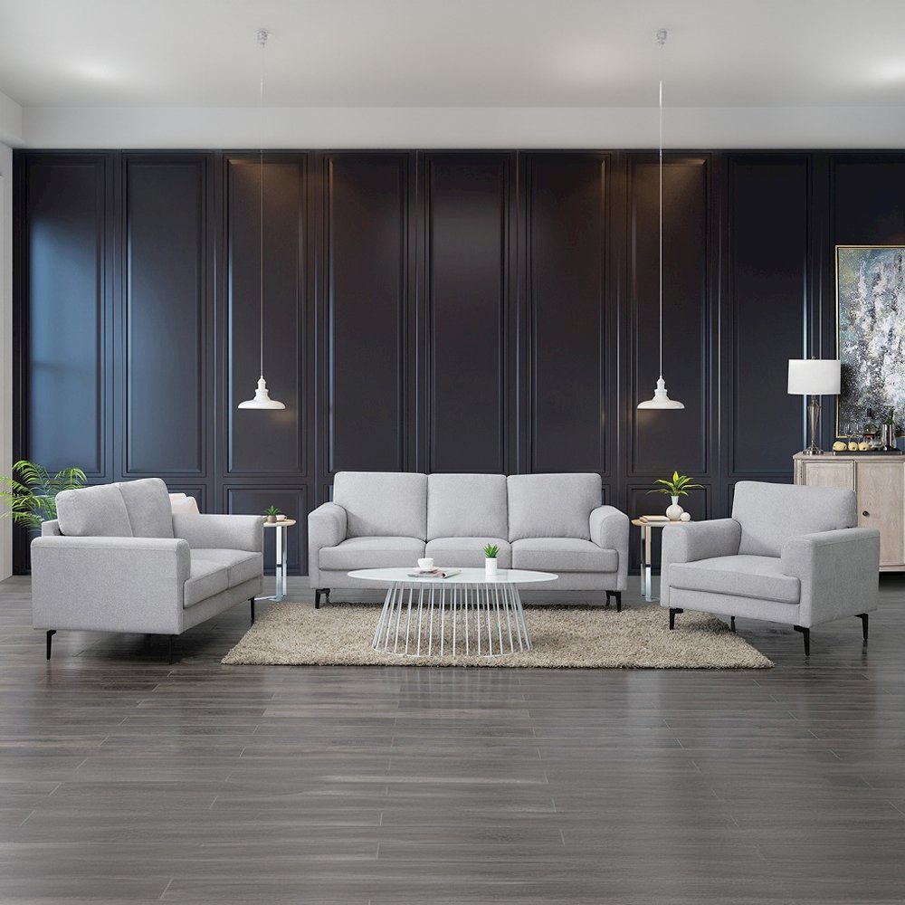 Kyrene Sofa, Light Gray Linen