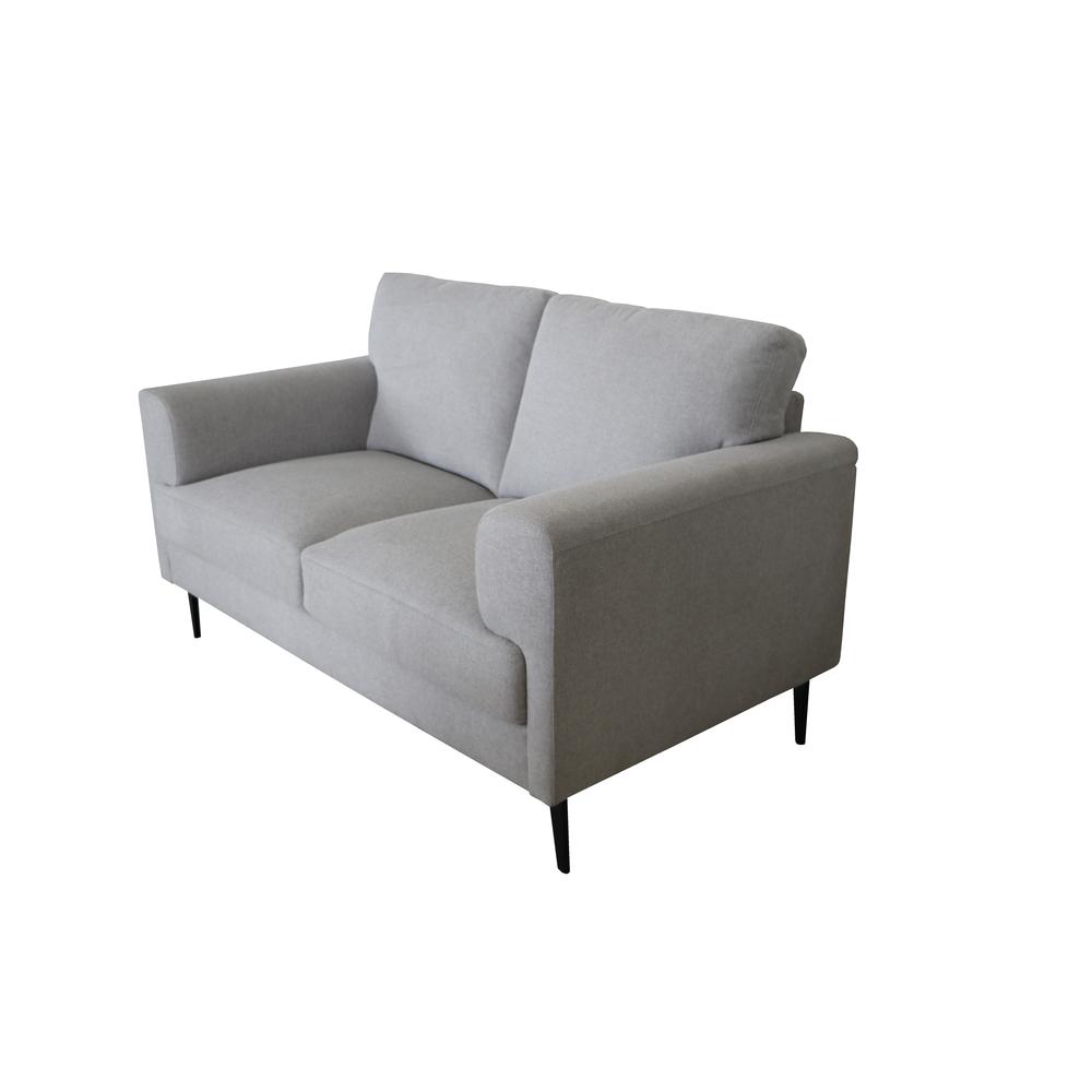 Kyrene Loveseat, Light Gray Linen