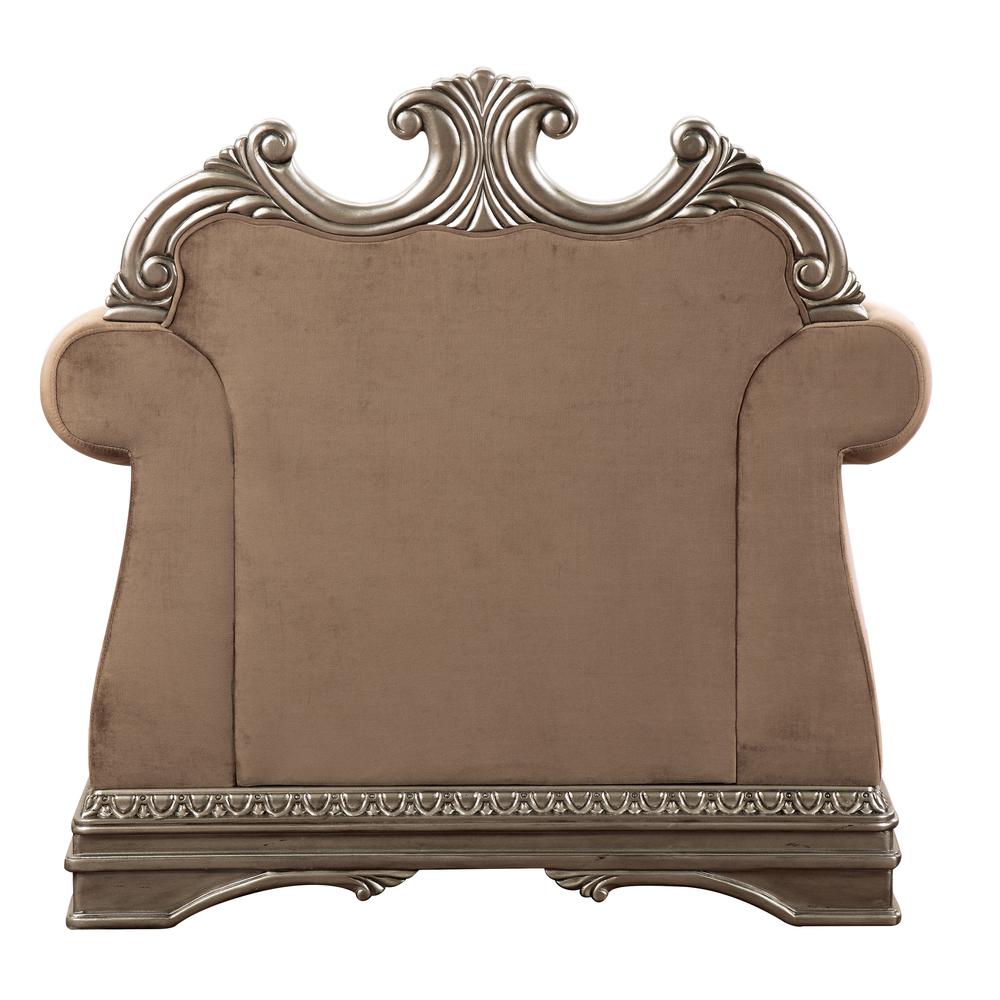 Northville Chair w/Pillow, Velvet & Antique Silver