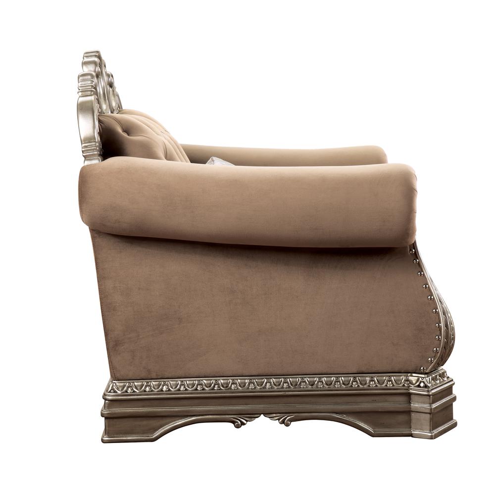 Northville Chair w/Pillow, Velvet & Antique Silver