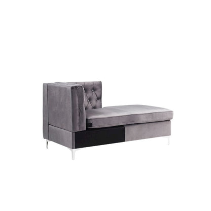 Jaszira Modular - Chaise, Gray Velvet