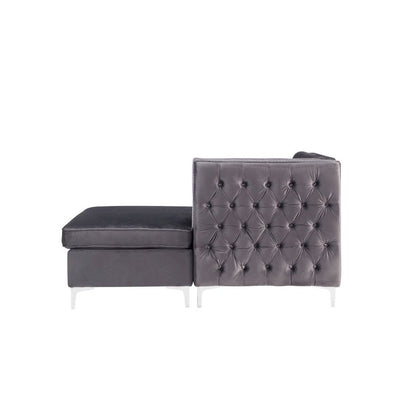Jaszira Modular - Chaise, Gray Velvet