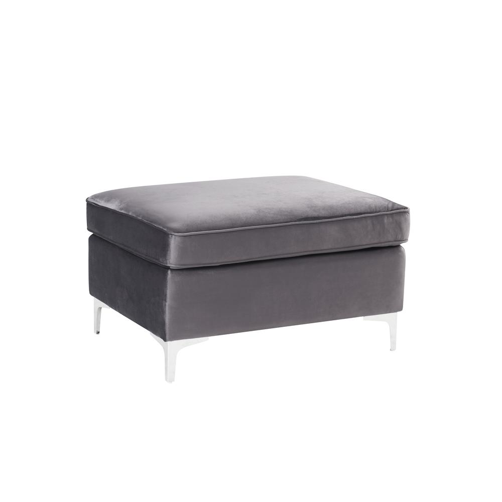 Jaszira Modular - Ottoman, Gray Velvet