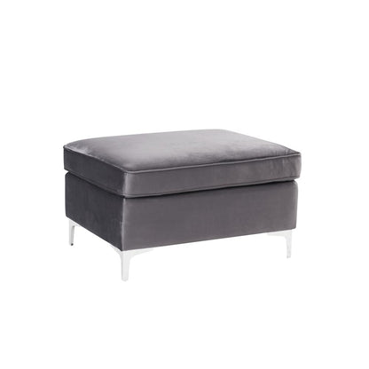 Jaszira Modular - Ottoman, Gray Velvet