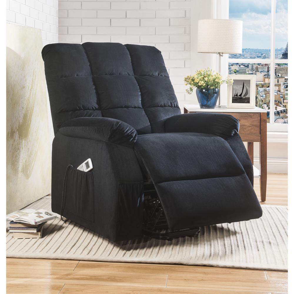 Ipompea Recliner w/Power Lift & Massage, Gray Velvet