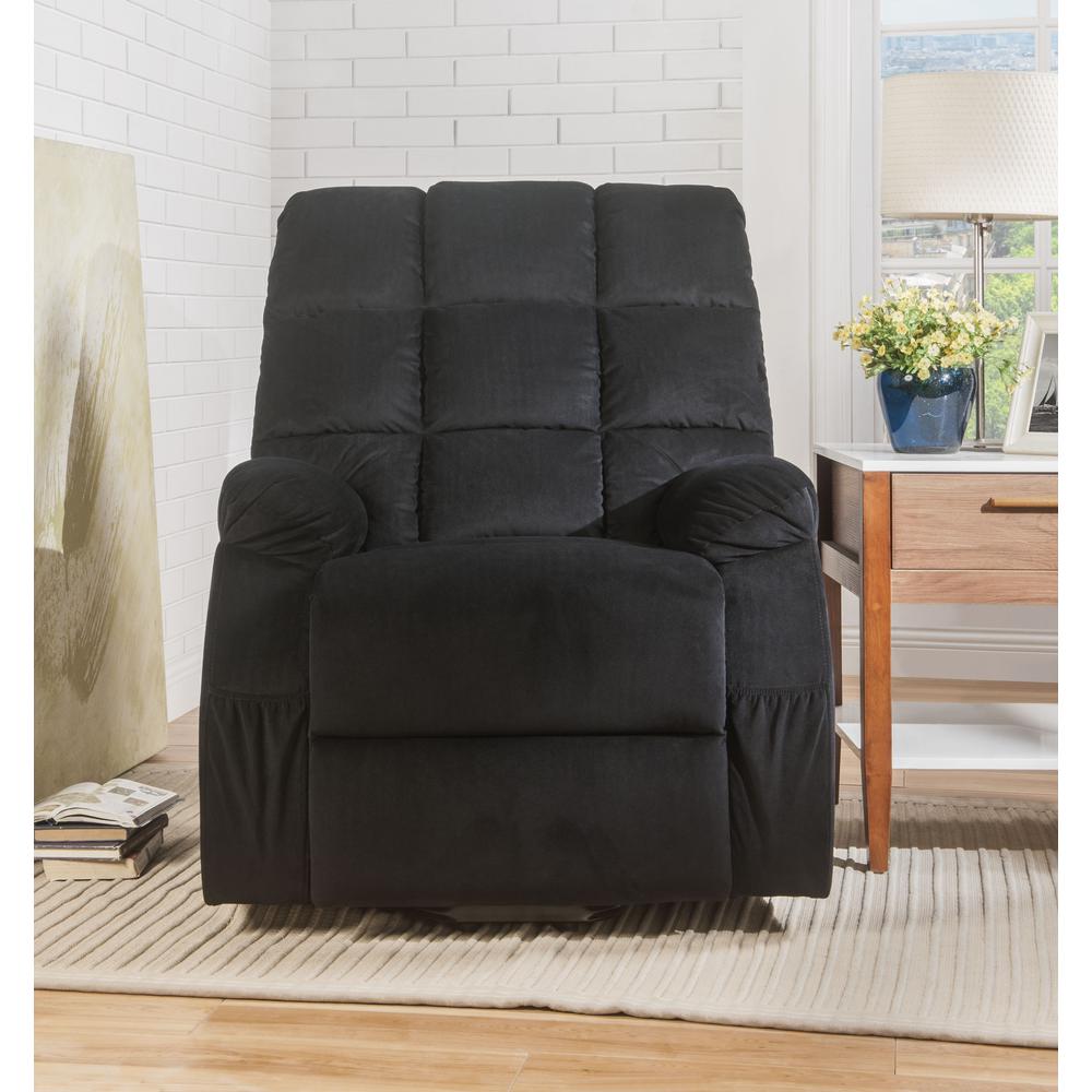 Ipompea Recliner w/Power Lift & Massage, Gray Velvet