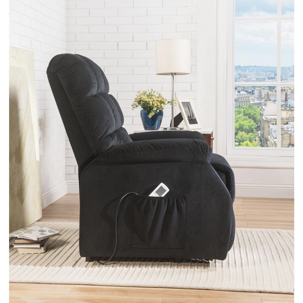 Ipompea Recliner w/Power Lift & Massage, Gray Velvet