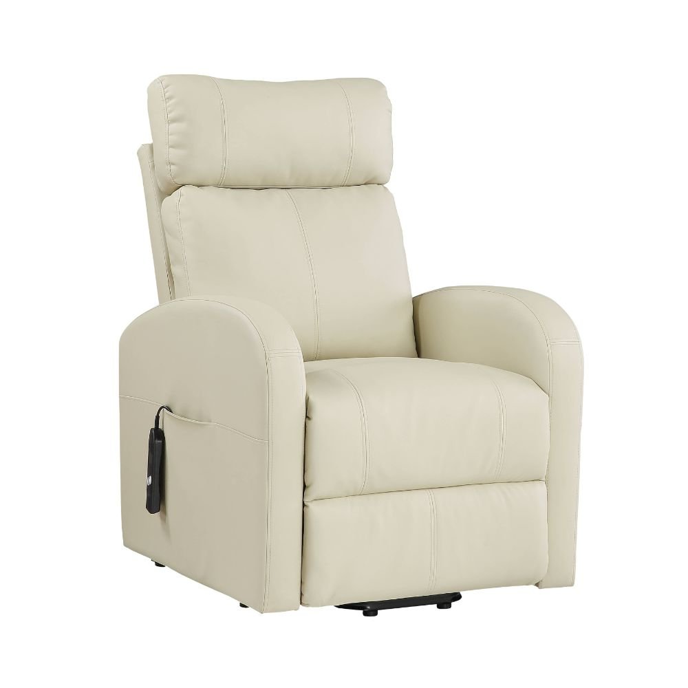 Ricardo Power Motion Recliner w/Lift, Beige Leatherette