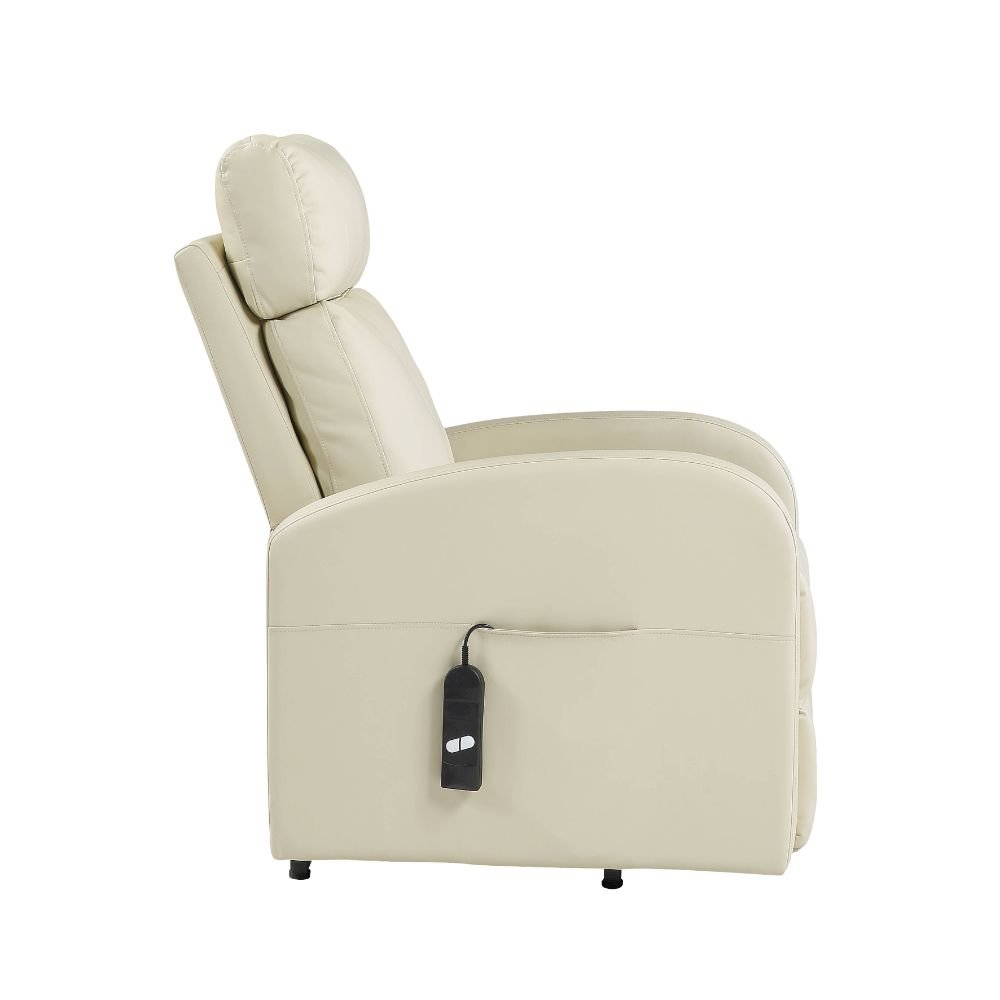 Ricardo Power Motion Recliner w/Lift, Beige Leatherette