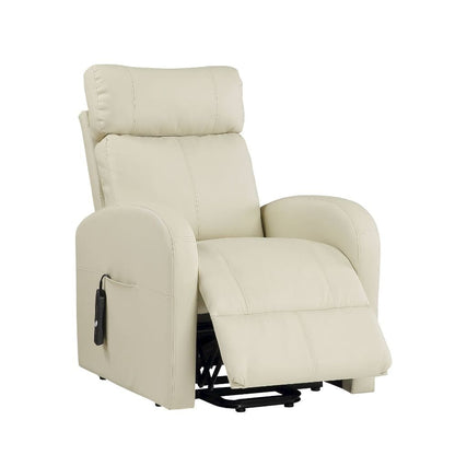 Ricardo Power Motion Recliner w/Lift, Beige Leatherette