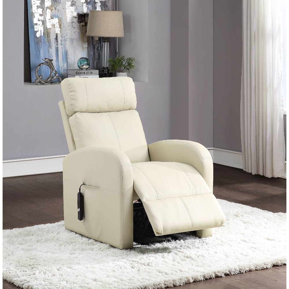 Ricardo Power Motion Recliner w/Lift, Beige Leatherette