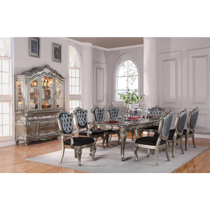 Chantelle Dining Table, Antique Platinum
