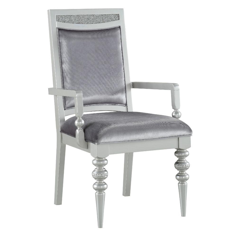 Maverick Arm Chair (Set-2), Fabric & Platinum
