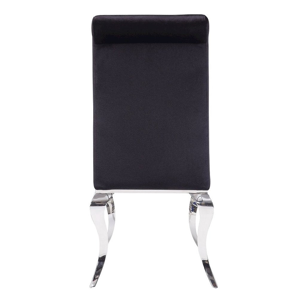 Fabiola Side Chair (Set-2), Fabric & Stainless Steel