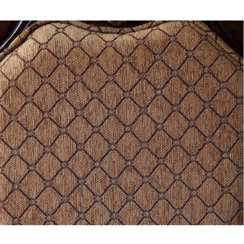 Chateau De Ville Arm Chair (Set-2), Fabric & Espresso