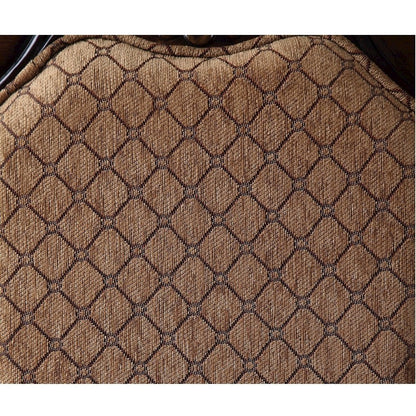 Chateau De Ville Arm Chair (Set-2), Fabric & Espresso