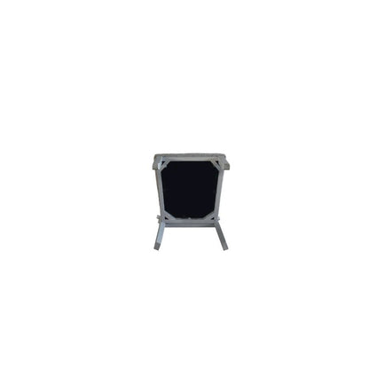 House Marchese Side Chair (Set-2), Two Tone Gray Fabric & Pearl Gray