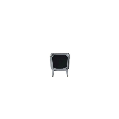House Marchese Arm Chair (Set-2), Two Tone Gray Fabric & Pearl Gray
