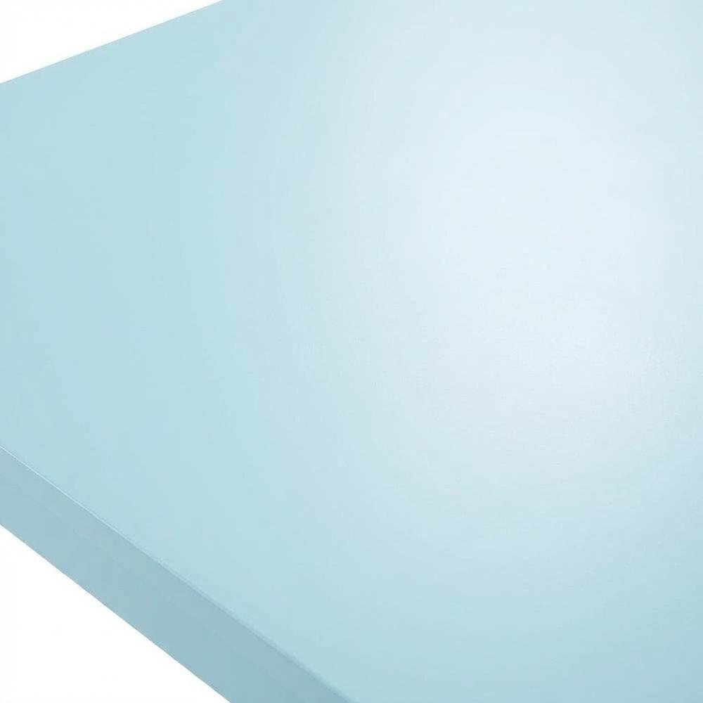 Contemporary Baby Blue And Gold Finish Writing Desk With Mdf And Metal