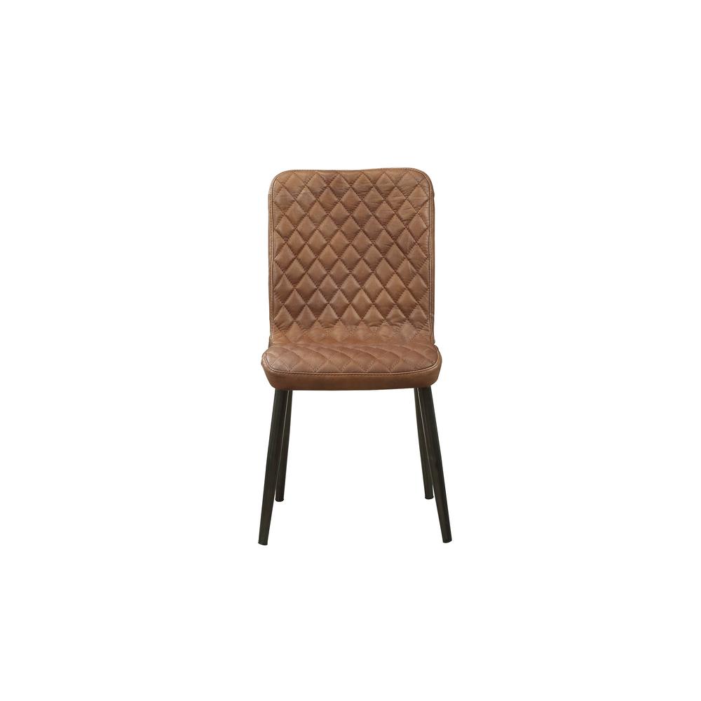 Millerton Side Chair (Set-2), Vintage Chocolate Top Grain Leather