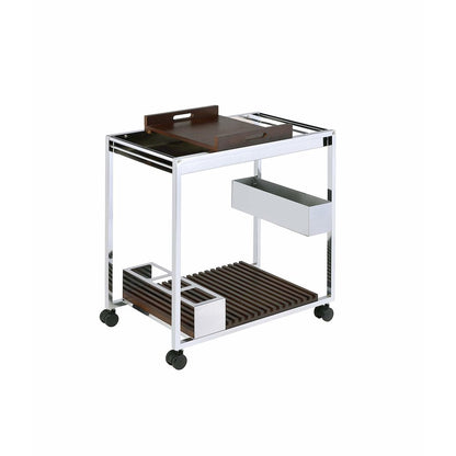Lisses Serving Cart, Chrome