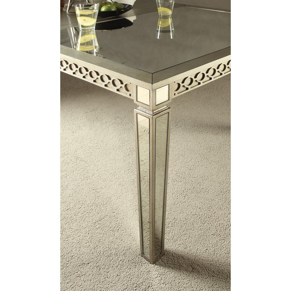 Kacela Dining Table, Mirrored & Champagne