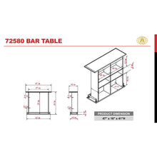 Kite Bar Table, White High Gloss