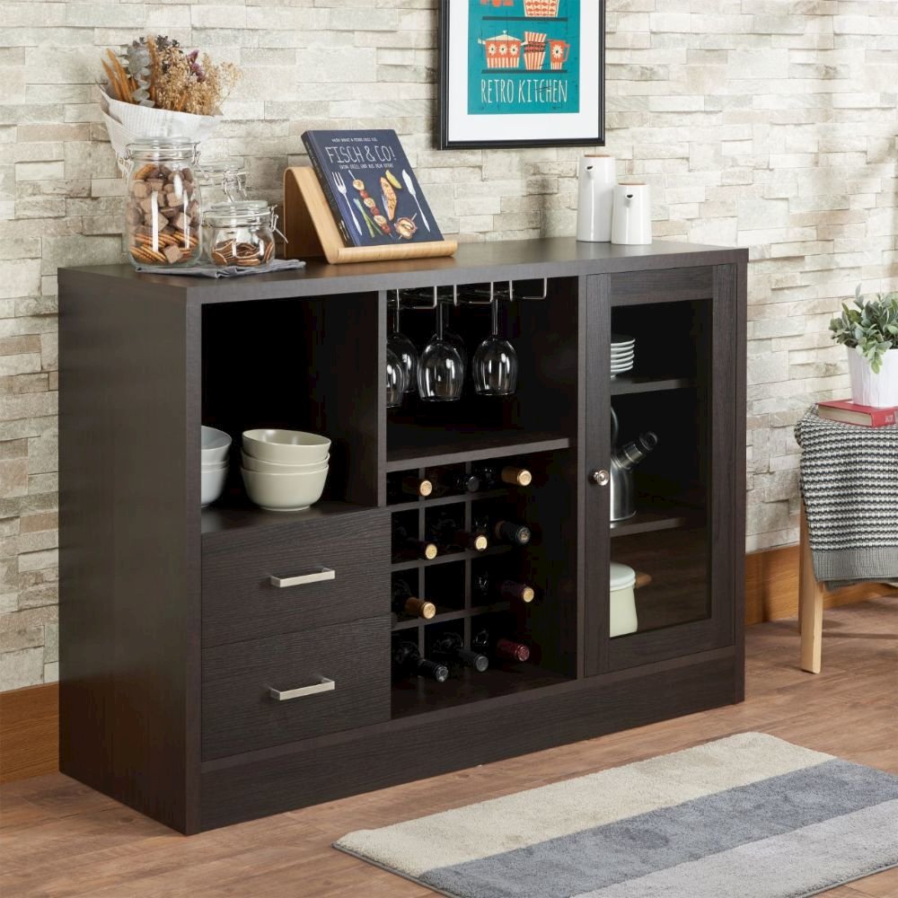 Hazen Wine Cabinet, Espresso