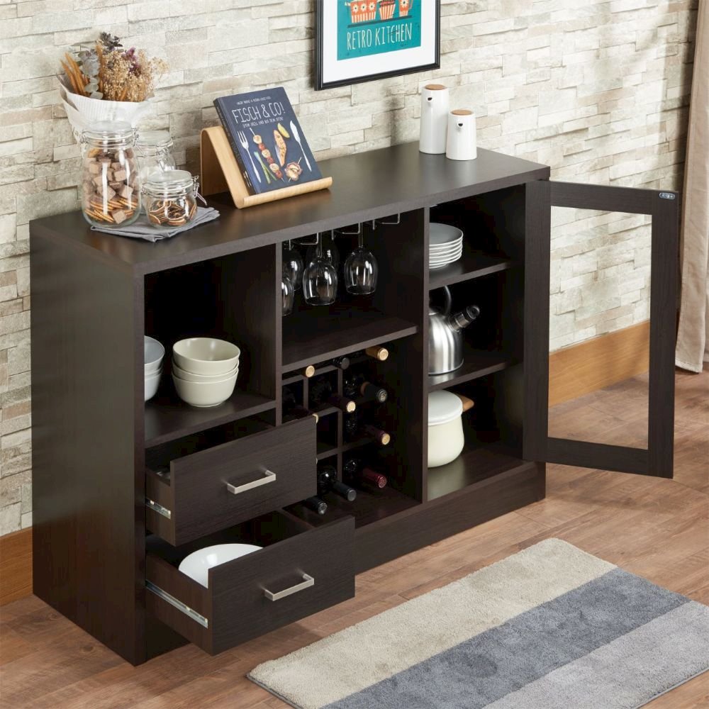 Hazen Wine Cabinet, Espresso