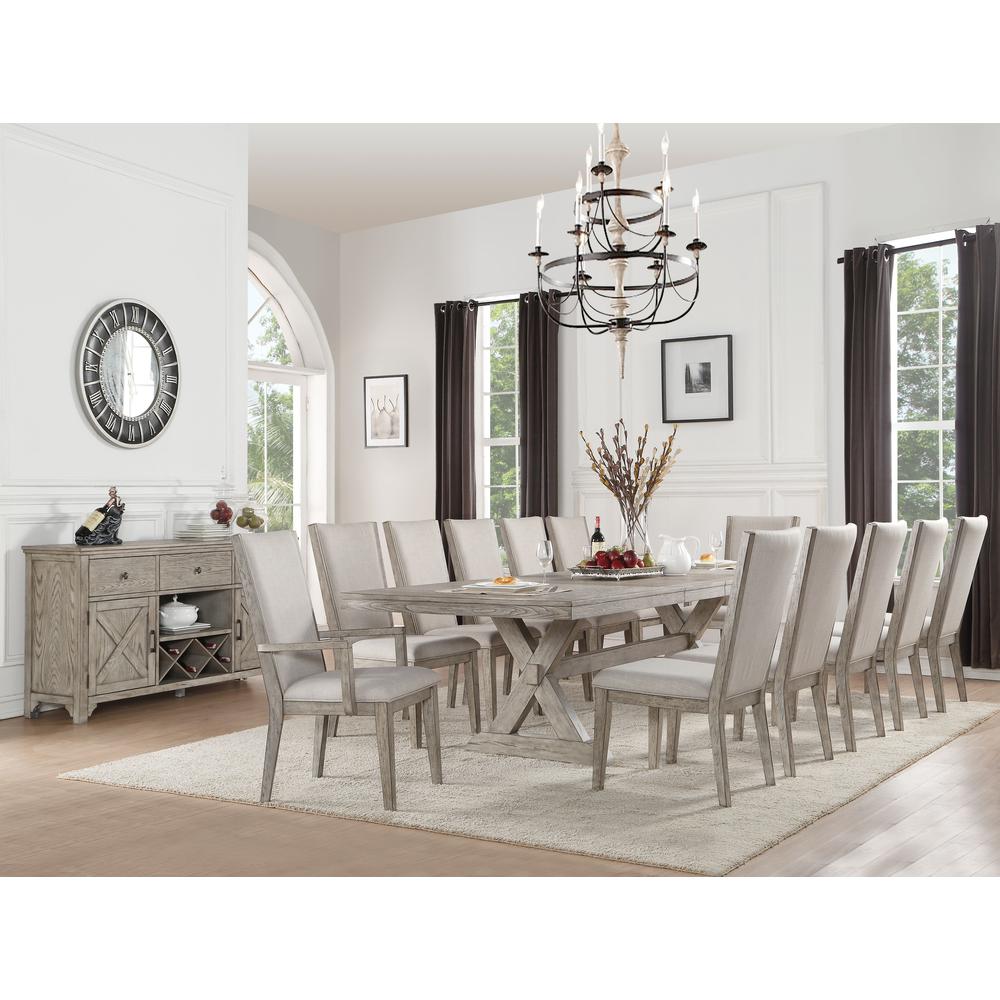 Rocky Dining Table, Gray Oak