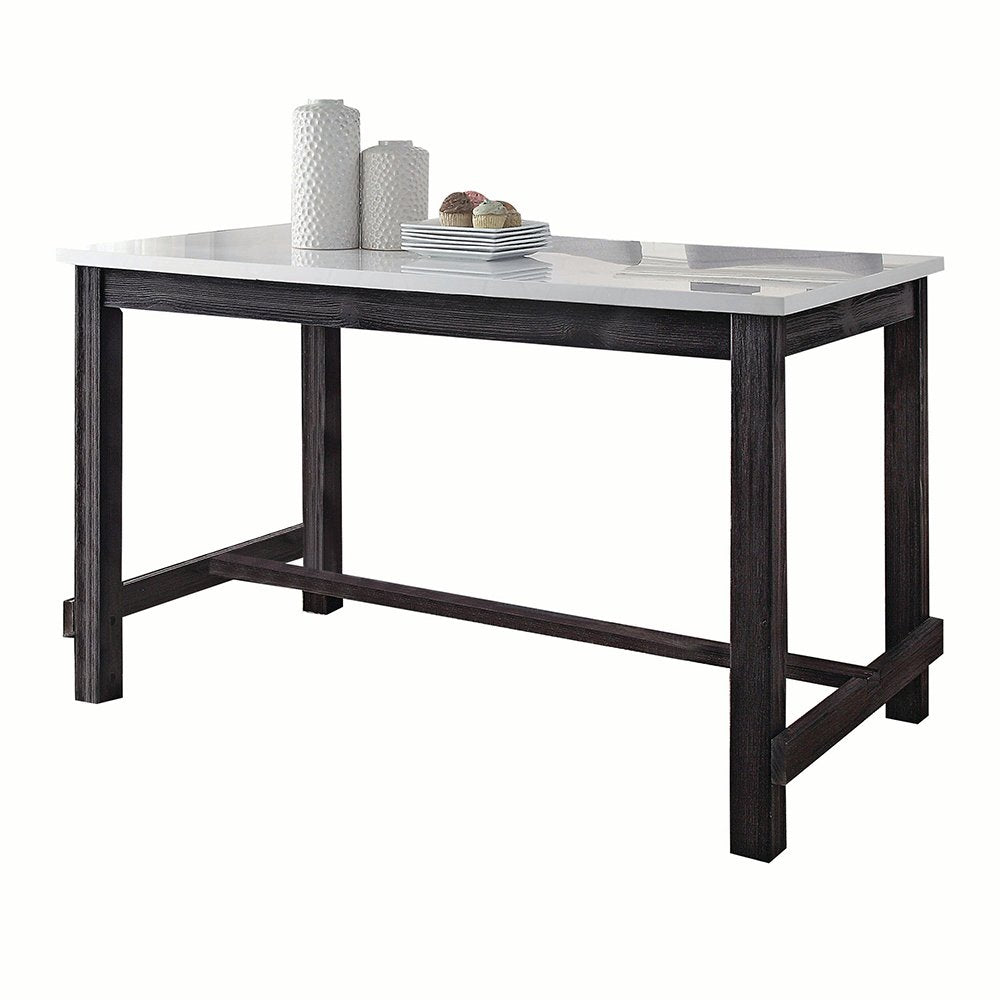 Yelena Counter Height Table w/Natrual Marble Top, Natural Marble Top