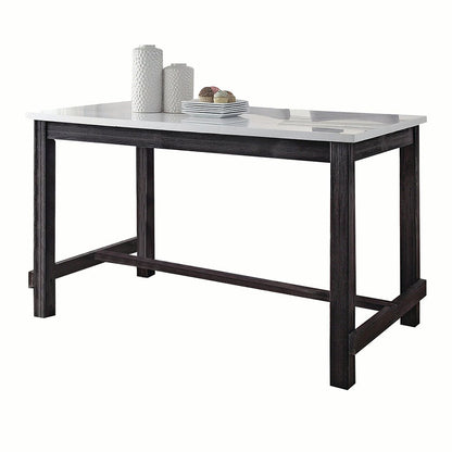 Yelena Counter Height Table w/Natrual Marble Top, Natural Marble Top