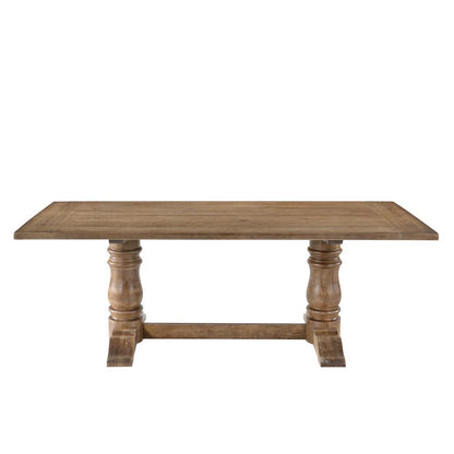Leventis Side Chair (Set-2), Cream Linen & Weathered Oak