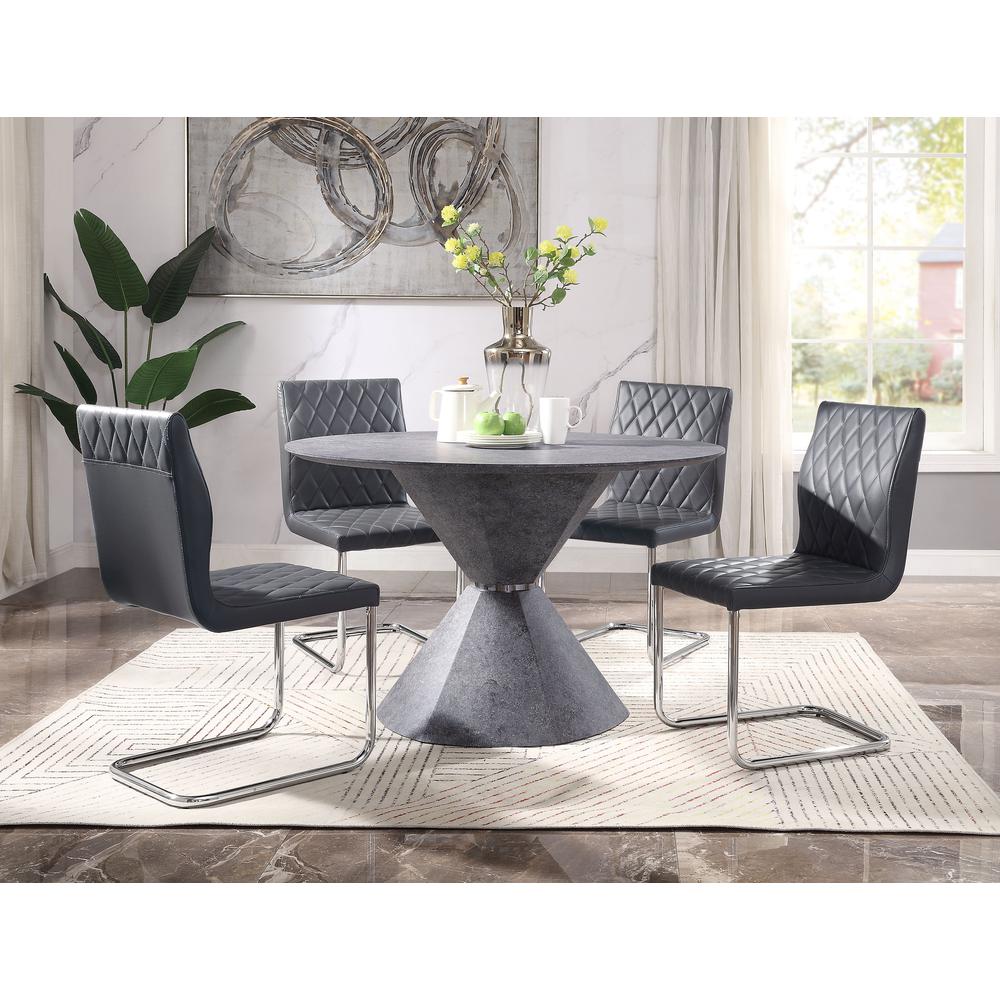 Ansonia Dining Table, Faux Concrete