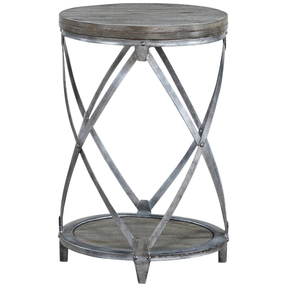 White and Light Purple Nightstand with Shabby Chic Style and Spacious Design