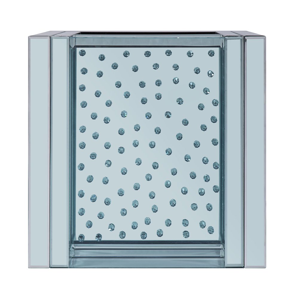 Nysa End Table, Mirrored & Faux Crystals
