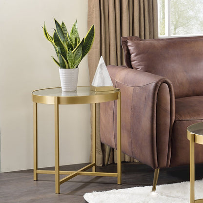 Charrot End Table, Gold