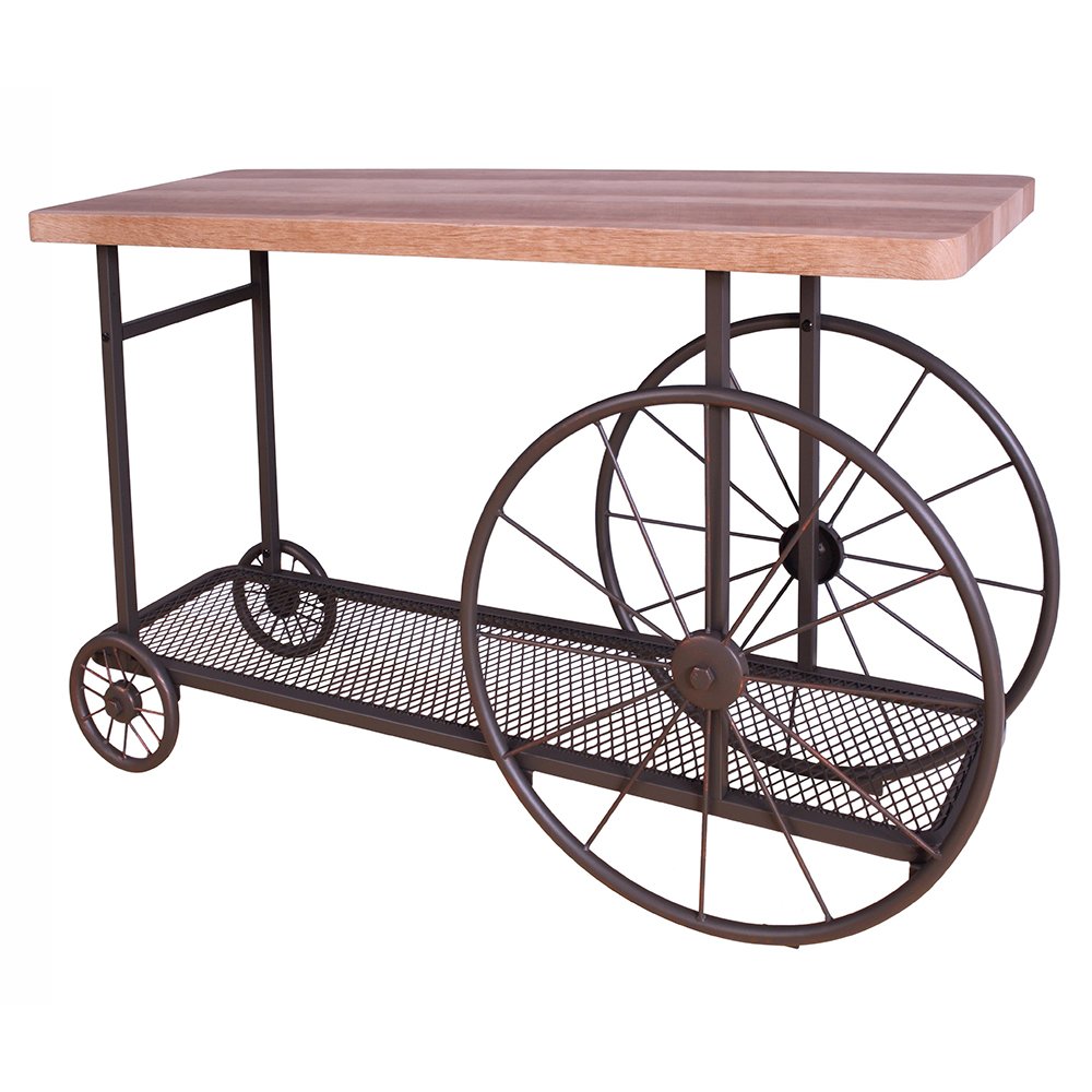 Francie Sofa Table, Oak & Antique Gray