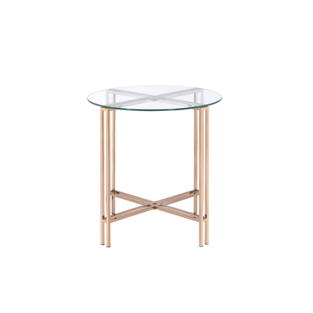 Veises End Table, Champagne