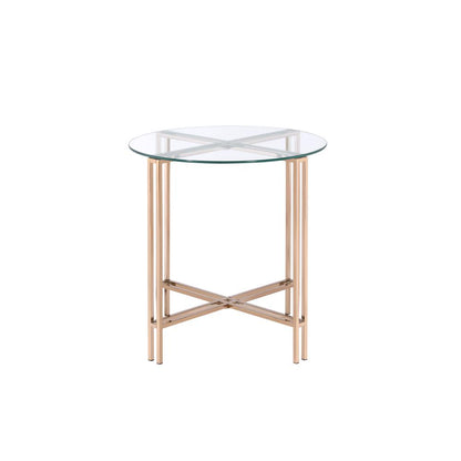 Veises End Table, Champagne