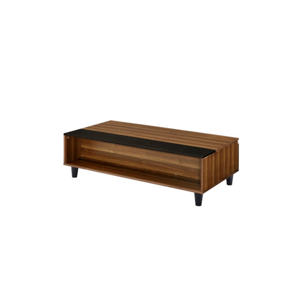 Avala Coffee Table w/Lift Top, Walnut & Black